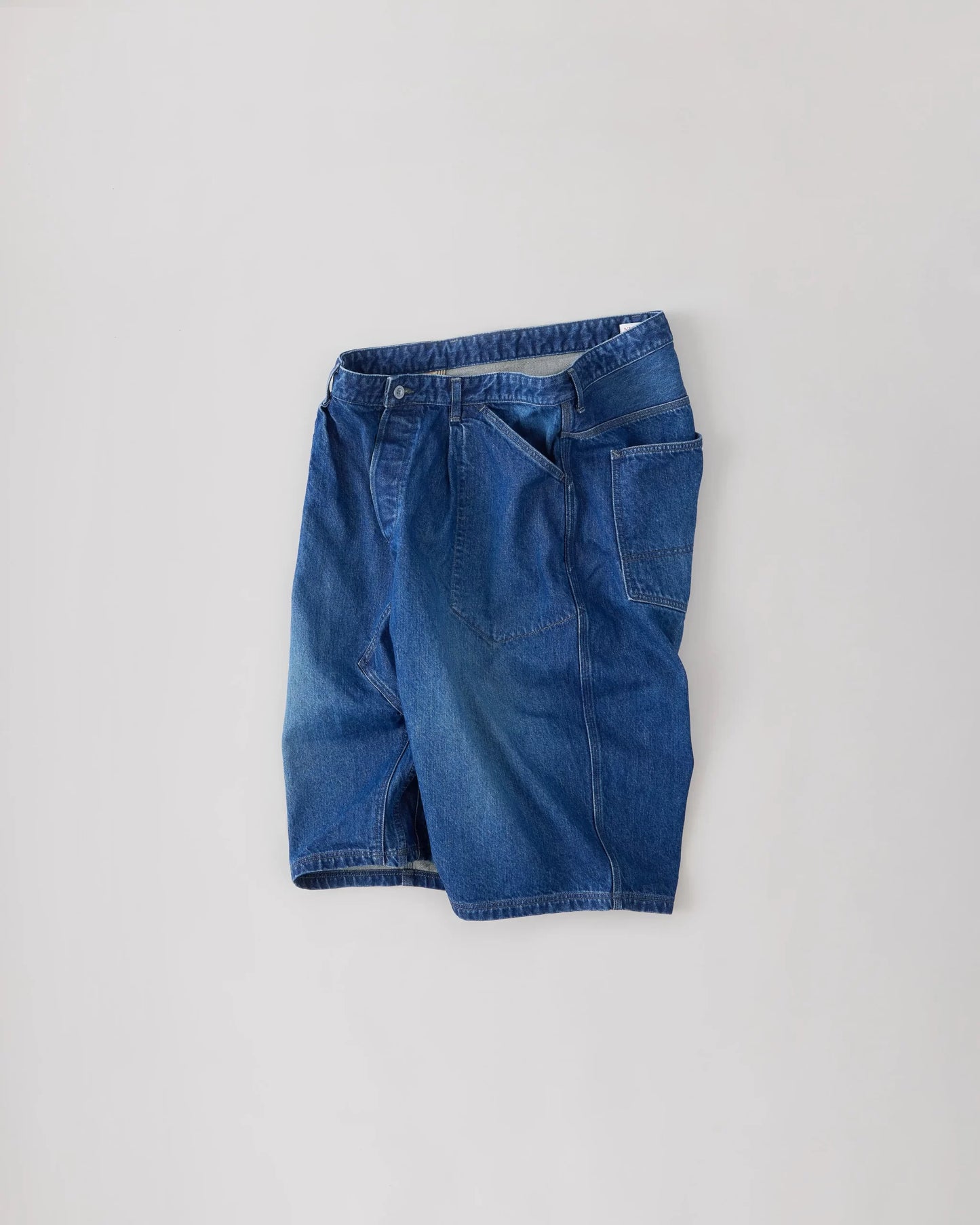 NICENESSS 25SS E.STU / Aged Effect Baggy Shorts - Indigo