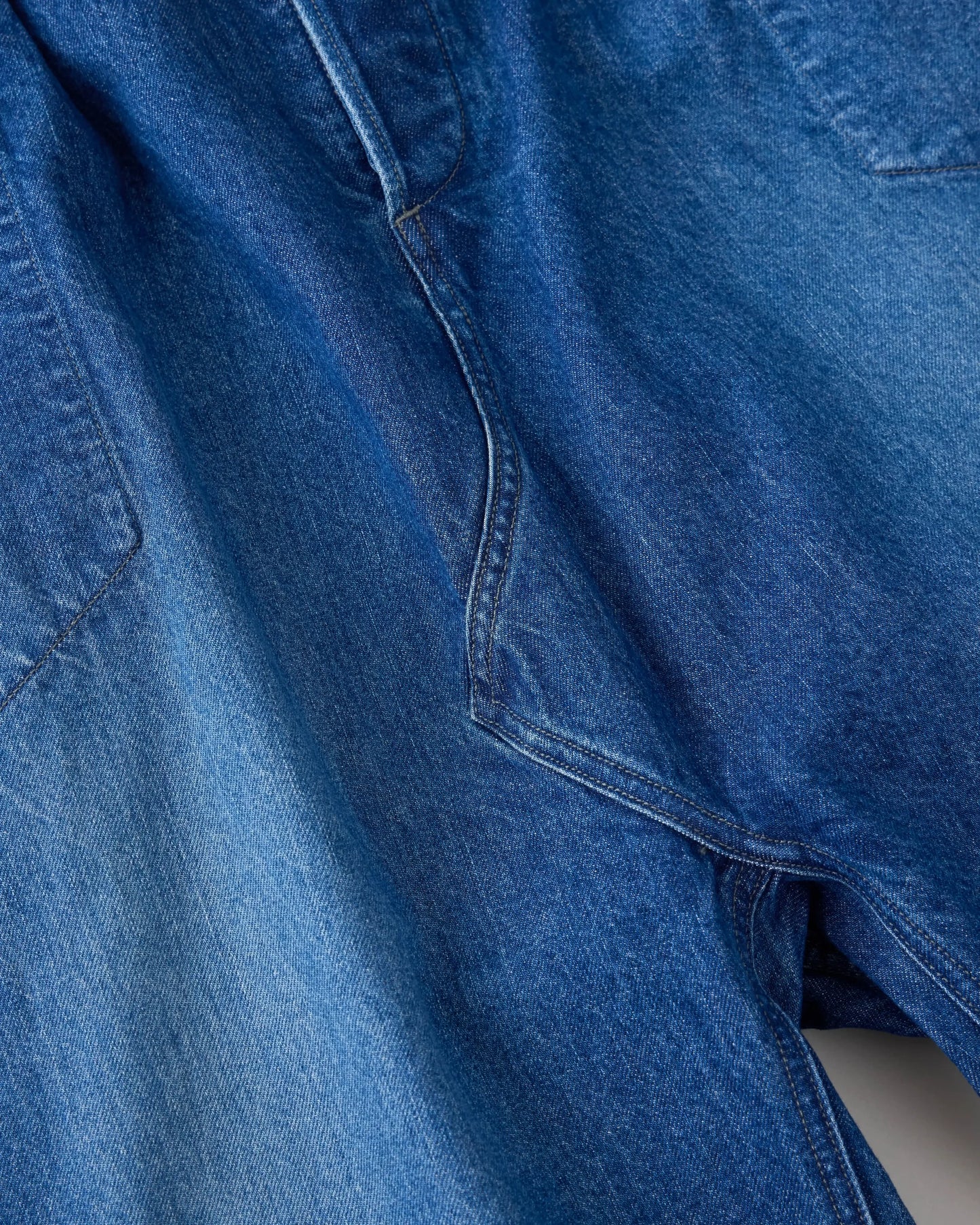NICENESSS 25SS E.STU / Aged Effect Baggy Shorts - Indigo