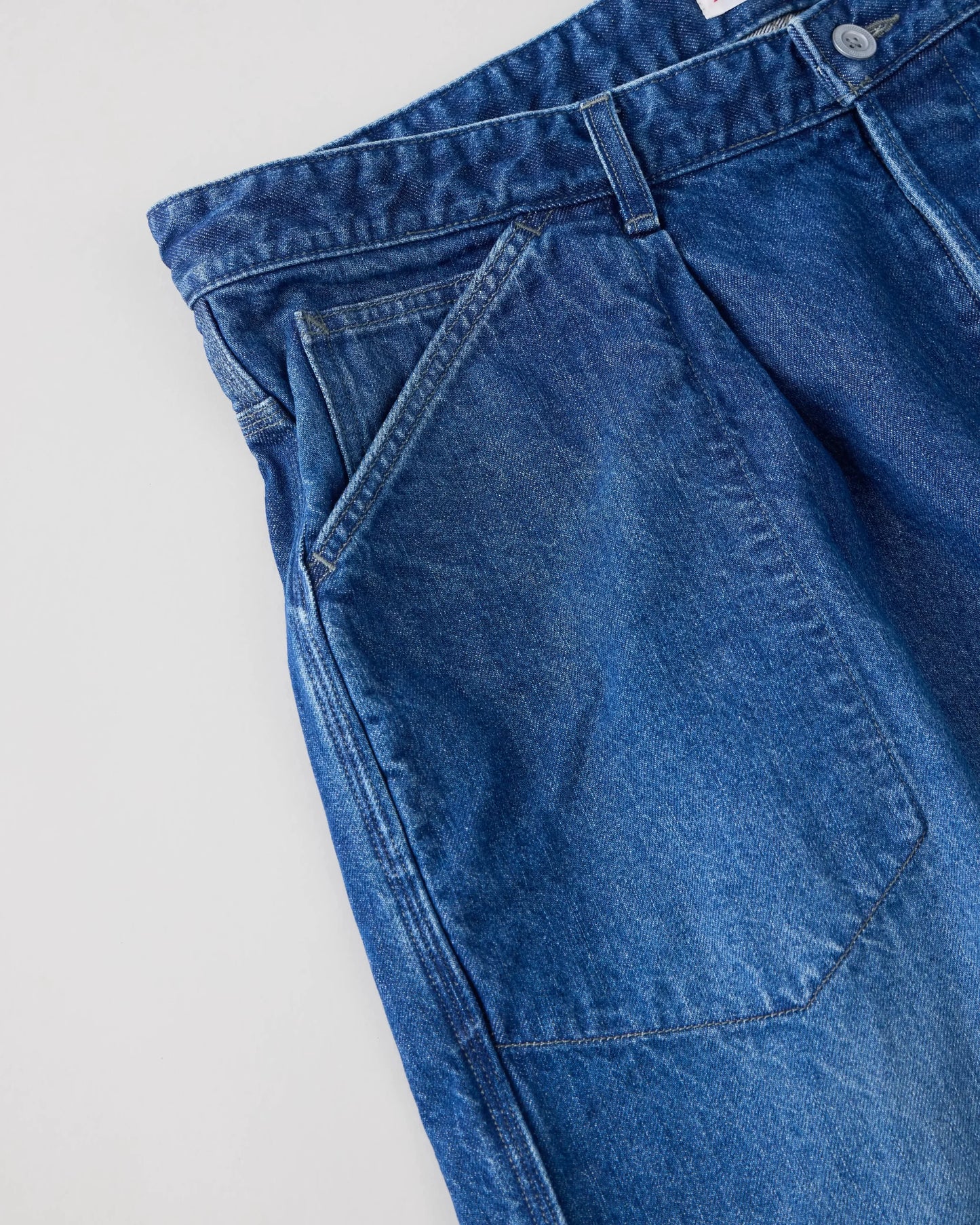 NICENESSS 25SS E.STU / Aged Effect Baggy Shorts - Indigo