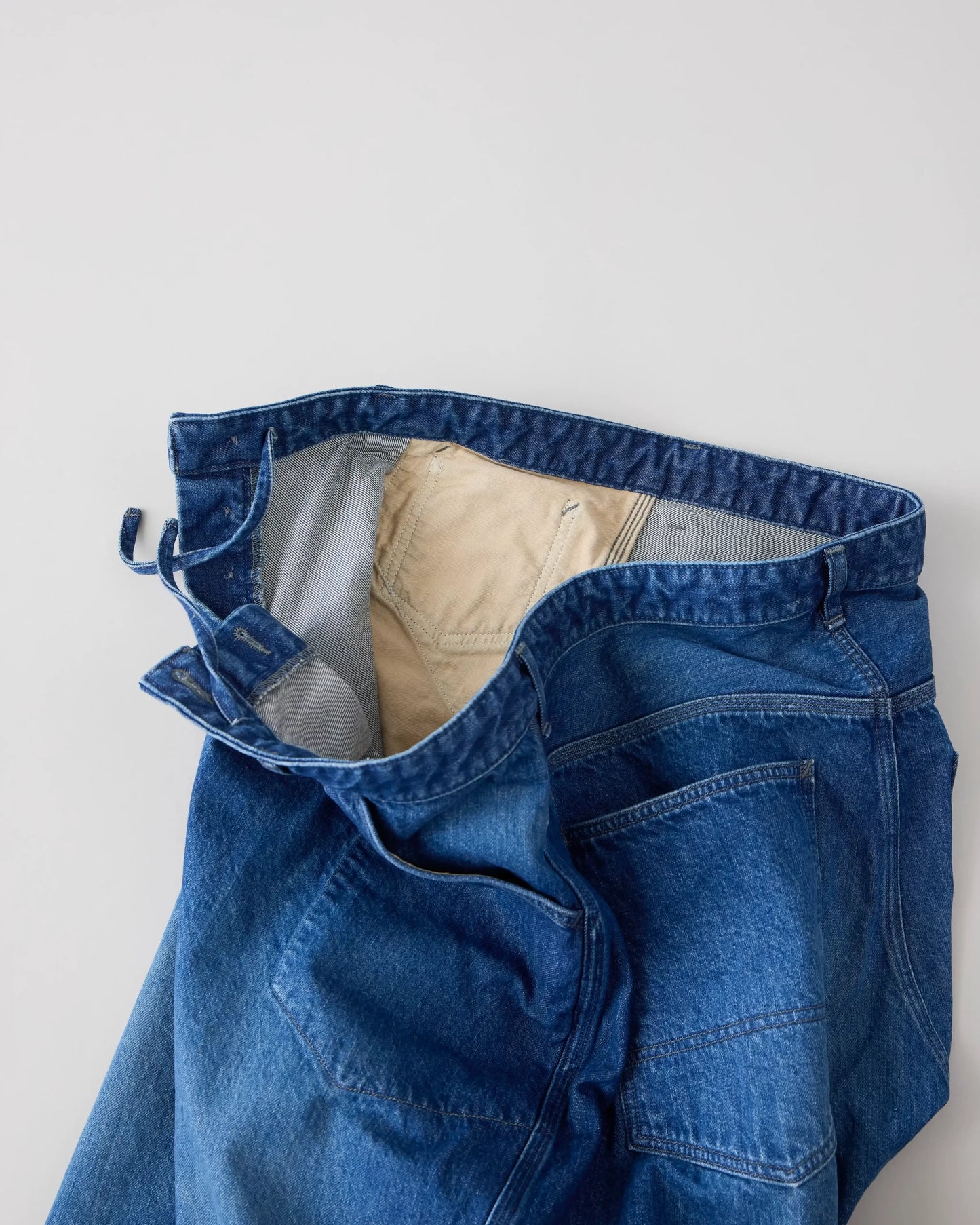 NICENESSS 25SS E.STU / Aged Effect Baggy Shorts - Indigo