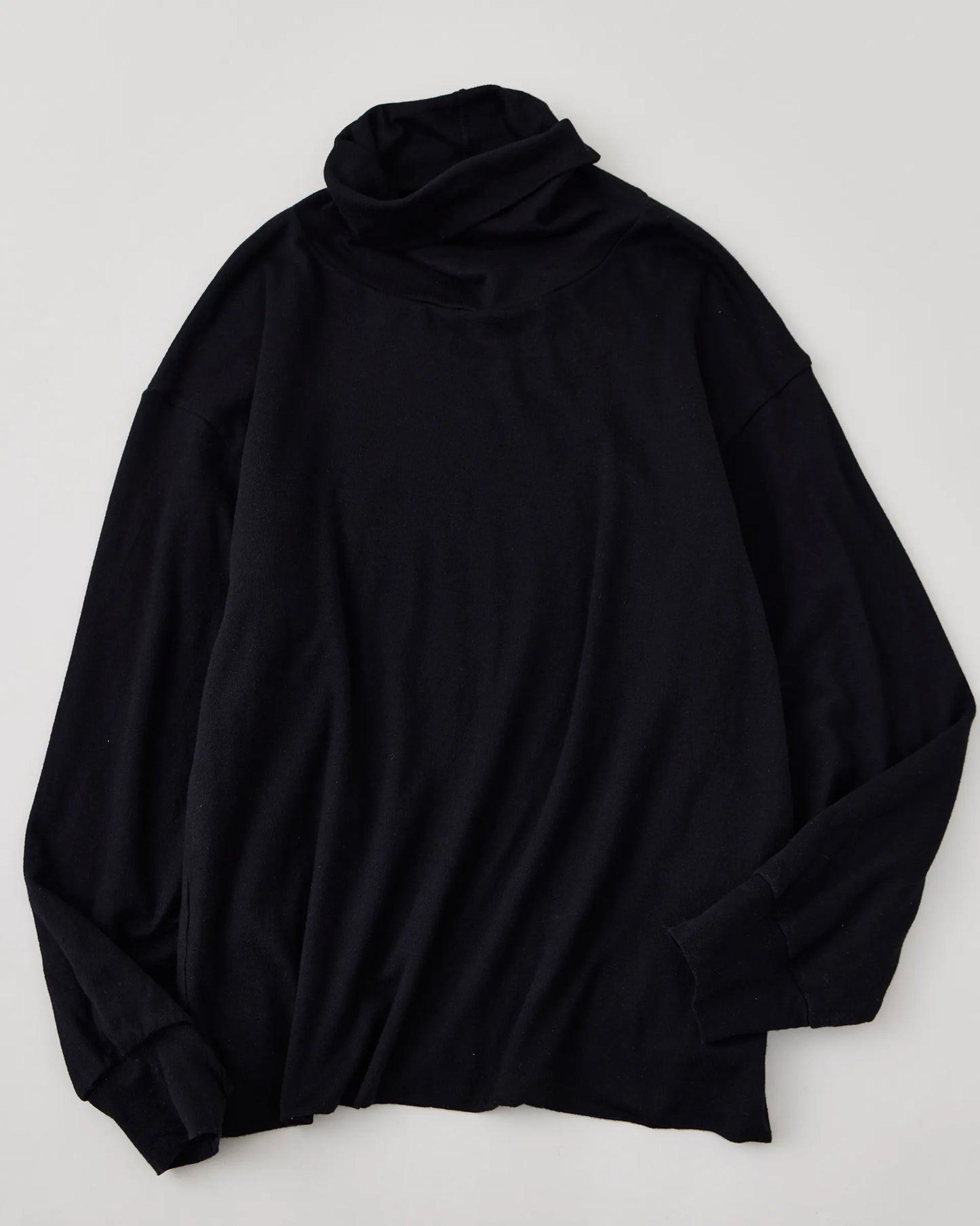 NICENESS 25AW BUCKLEY / Cotton Cashmere Loose Mock Neck L/S Tee