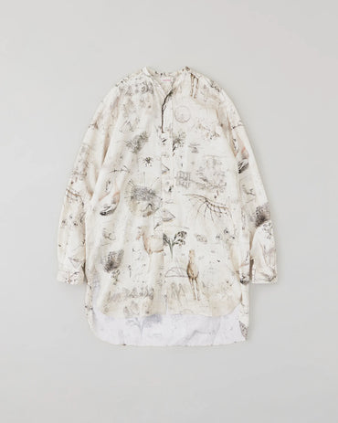 NICENESS 25AW V.IOMMI Printed Detachable Collar Long Shirt