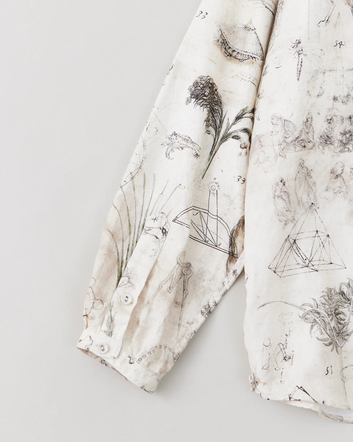 NICENESS 25AW V.CHAD / Printed Narrow Collar Shirt Jacket
