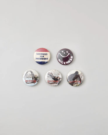 NICENESS 25AW BIRTHDAY/ Set of 4 Aluminum Badges