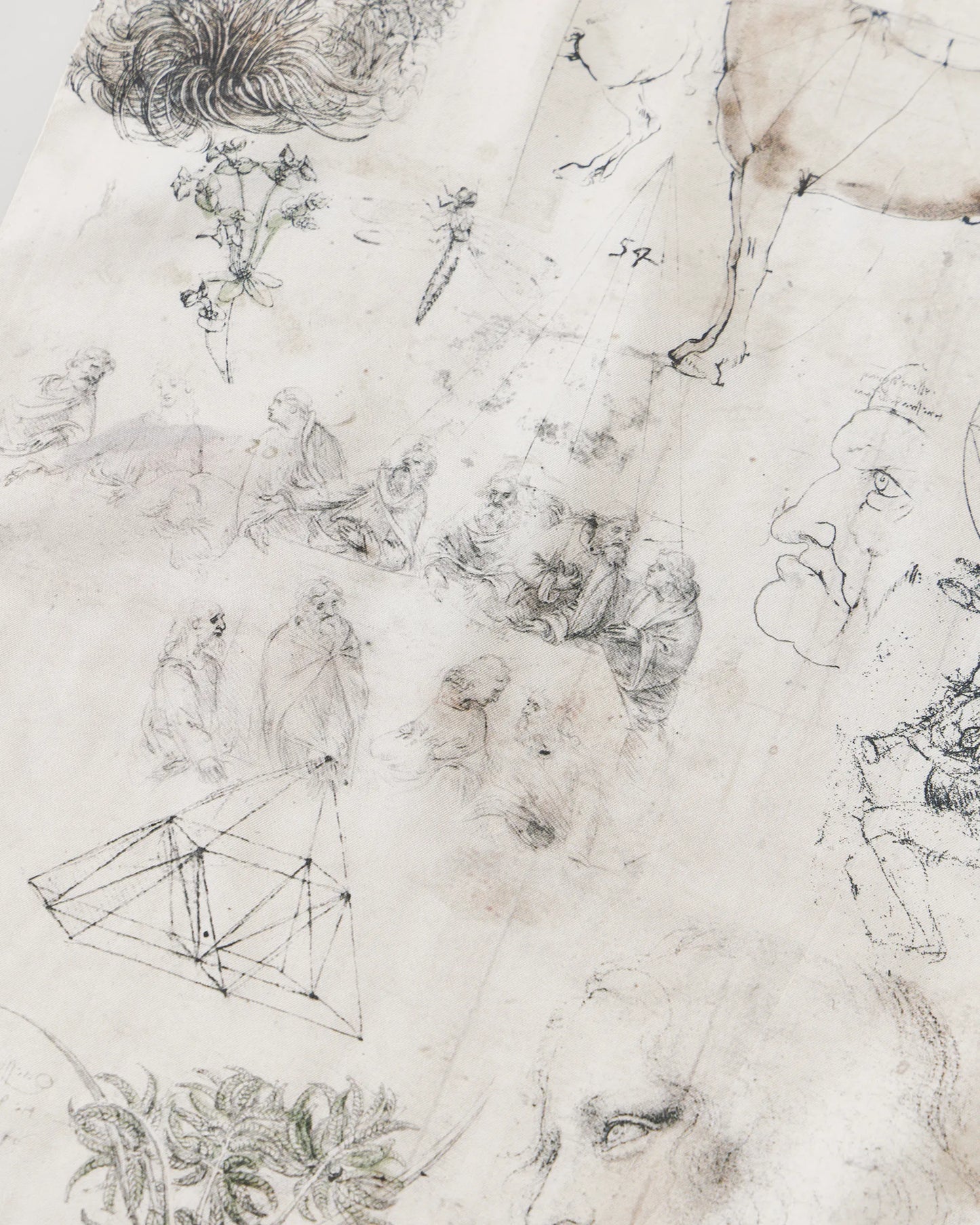 NICENESS 25AW LEO / Da Vinci Printed Silk Scarf