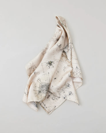 NICENESS 25AW LEO / Da Vinci Printed Silk Scarf