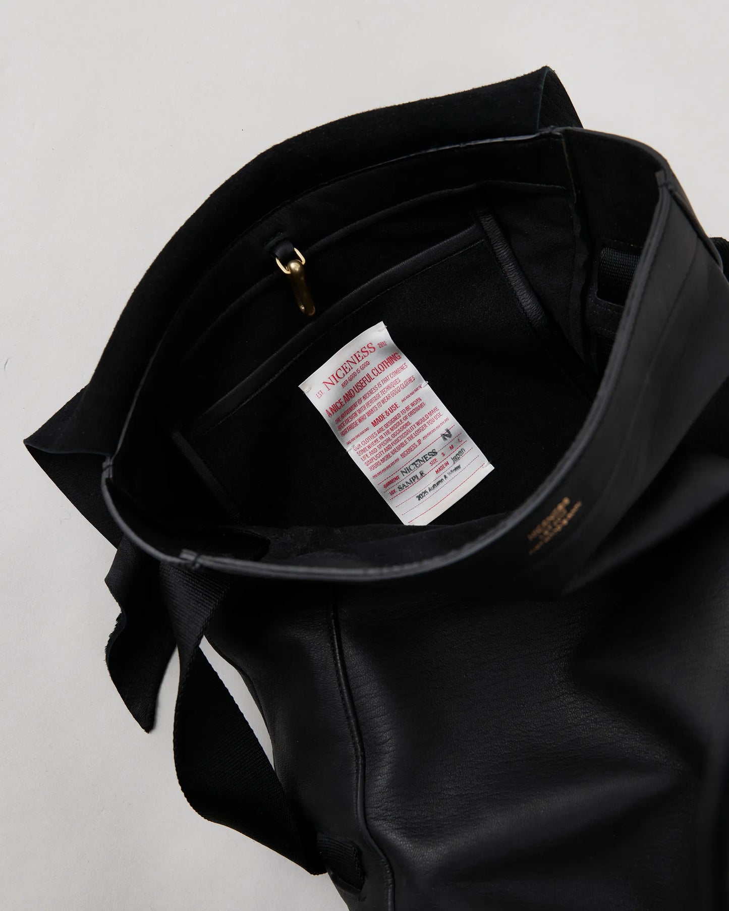 NICENESS 25AW OD.MARTY / Oiled Deer Leather Scrunched Shoulder Bag
