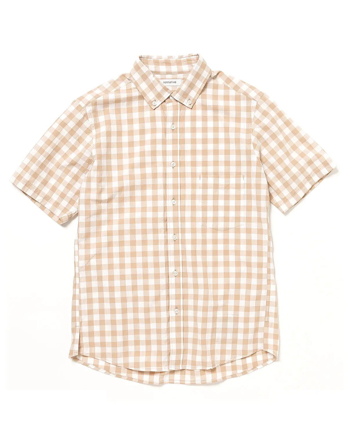 nonnative 25SS DWELLER B.D. S/S SHIRT COTTON POPLIN GINGHAM CHECK
