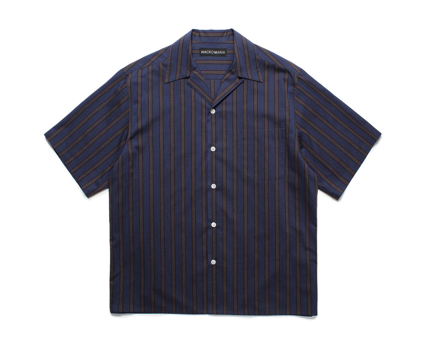 WACKO MARIA 25SS STRIPED OPEN COLLAR SHIRT