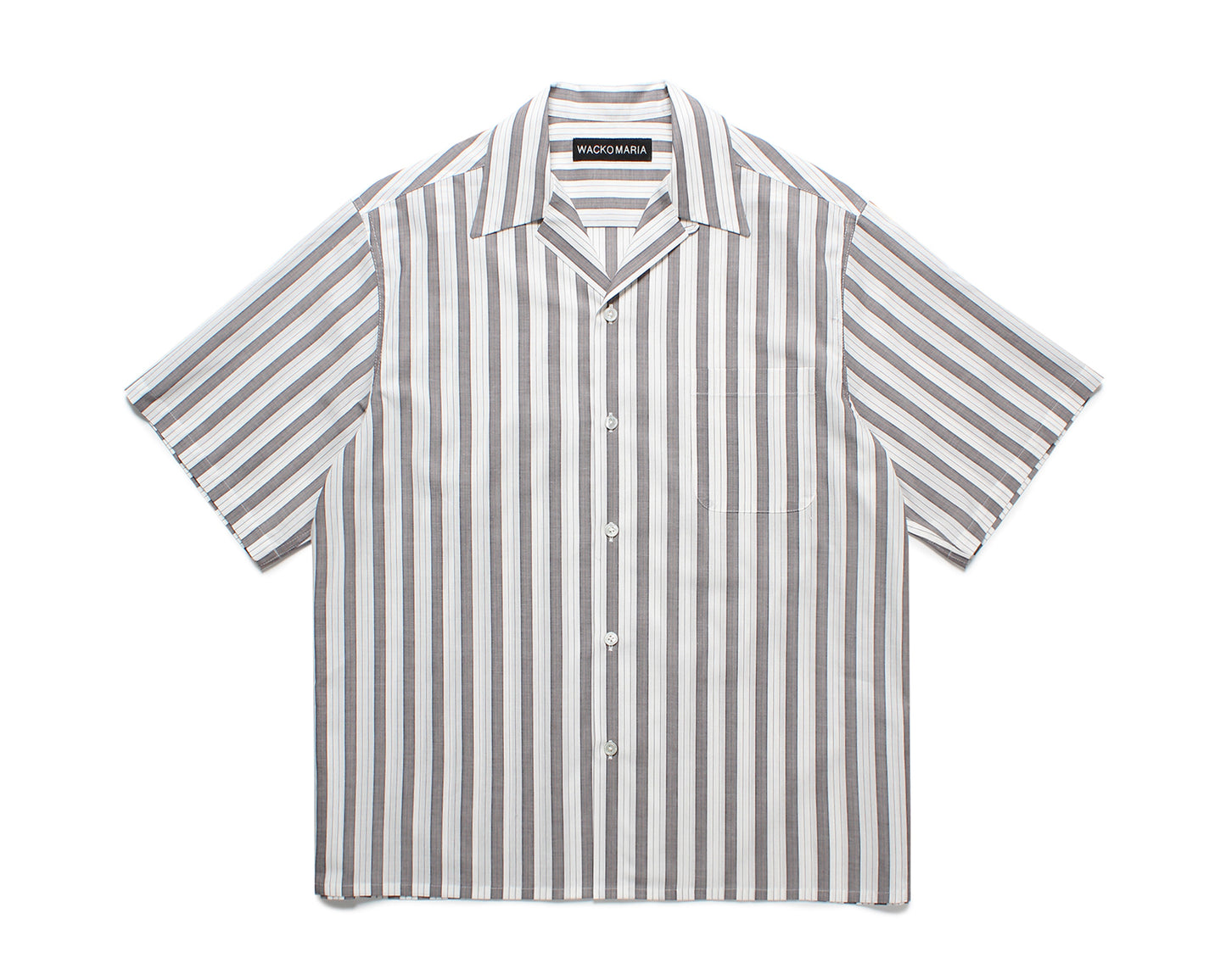 WACKO MARIA 25SS STRIPED OPEN COLLAR SHIRT