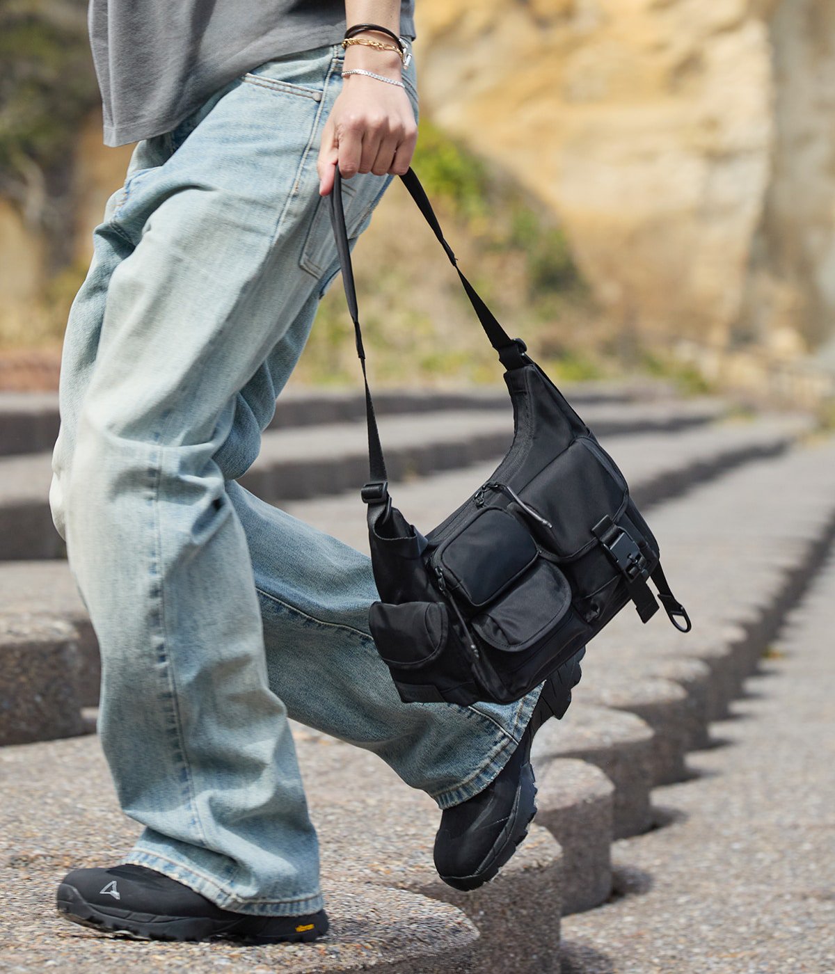 BAICYCLON by bagjack x ONLY ARK / DELUXE MULTI POCKETS SHOULDER BAG