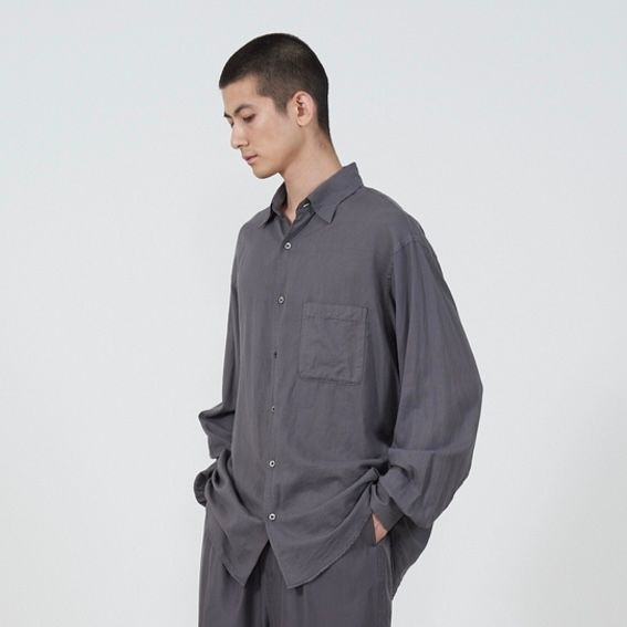 YOKE 25SS Garment Dyed Cotton Silk Twill Shirt