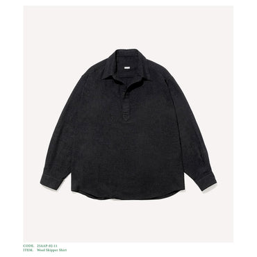 A.PRESSE 25AW Wool Skipper Shirt
