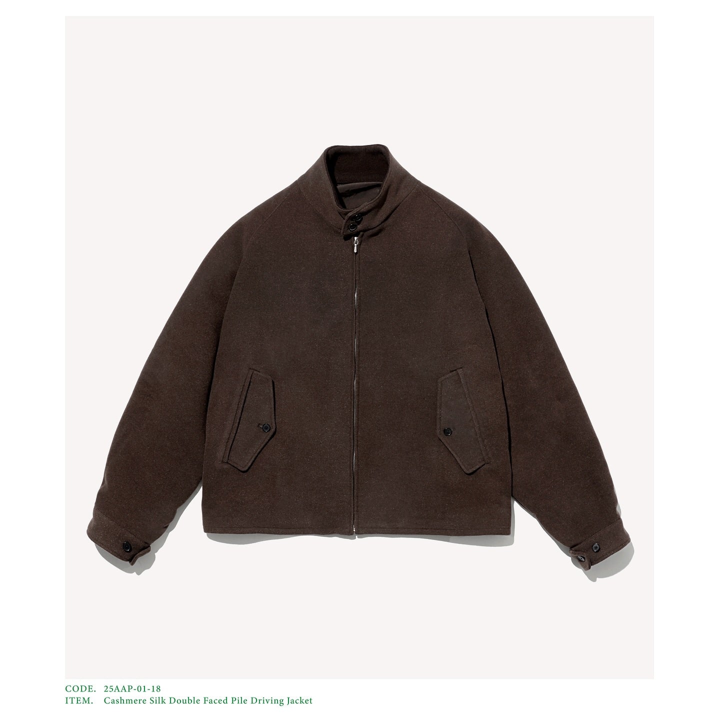 A.PRESSE 25AW Cashmere Silk Double Faced Pile Driving Jacket