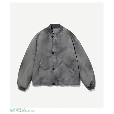 A.PRESSE 25AW Vintage Silk Bomber Jacket