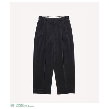 A.PRESSE 25AW Washed Silk Wide Trousers