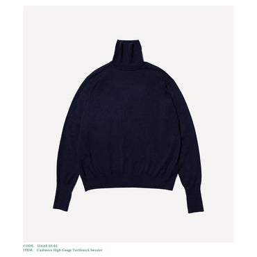 A.PRESSE 25AW Cashmere High Gauge Turtleneck Sweater