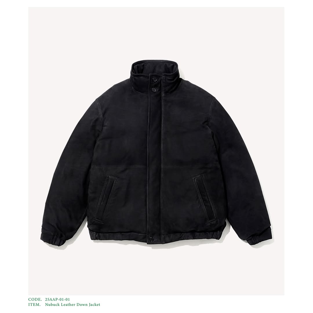 A.PRESSE 25AW Nubuck Leather Down Jacket