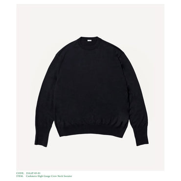 A.PRESSE 25AW Cashmere High Gauge Crew Neck Sweater