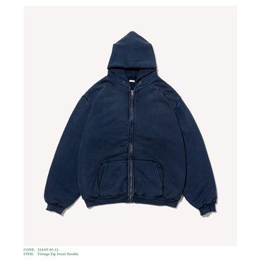 A.PRESSE 25AW Vintage Zip Sweat Hoodie