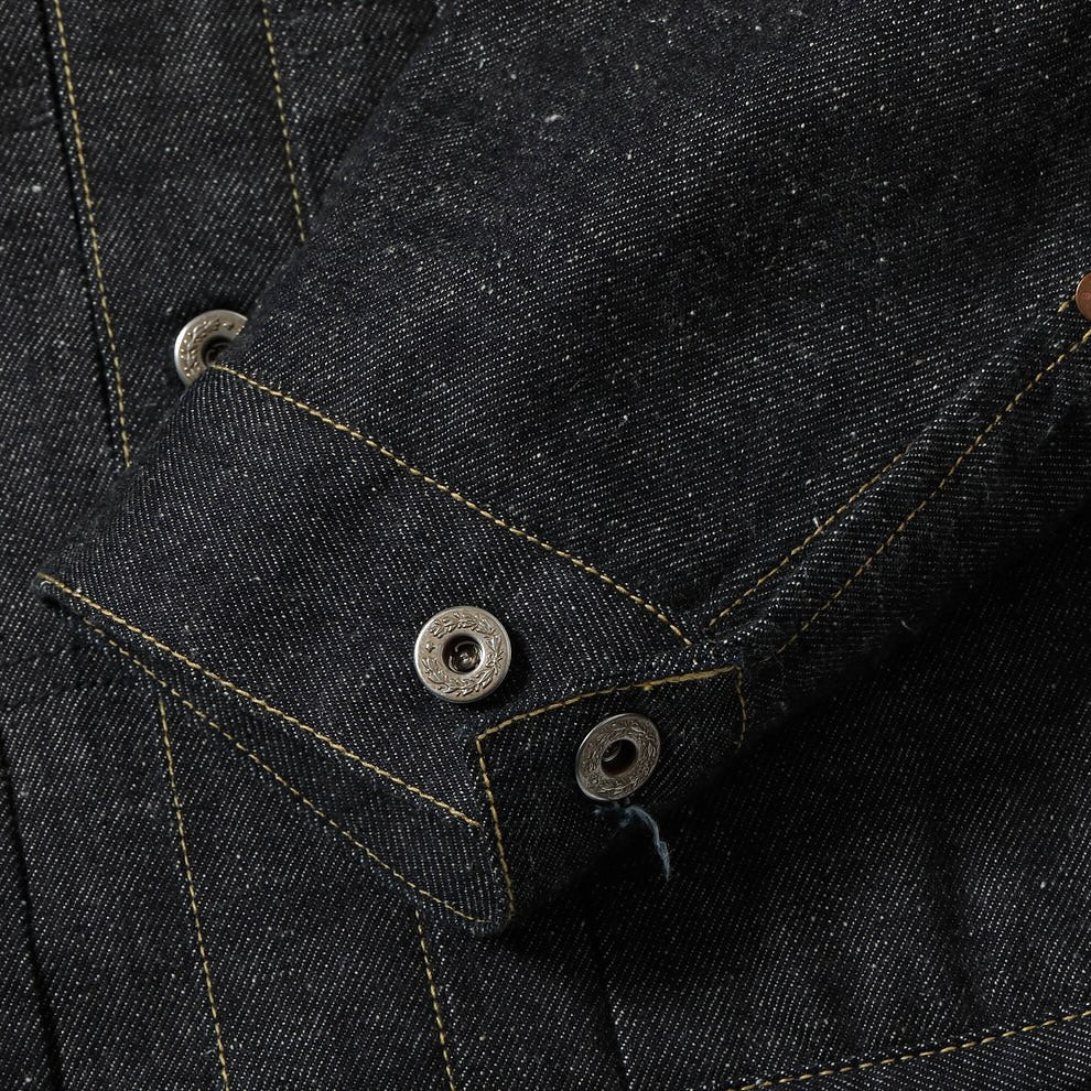 Gold / GL15860 / RECYCLED WASTE SUVIN COTTON YARN 11.5oz. DENIM BLOUSE WWⅡ MODEL