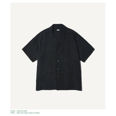 A.PRESSE 25SS Silk Linen Open Collar S/S Shirt