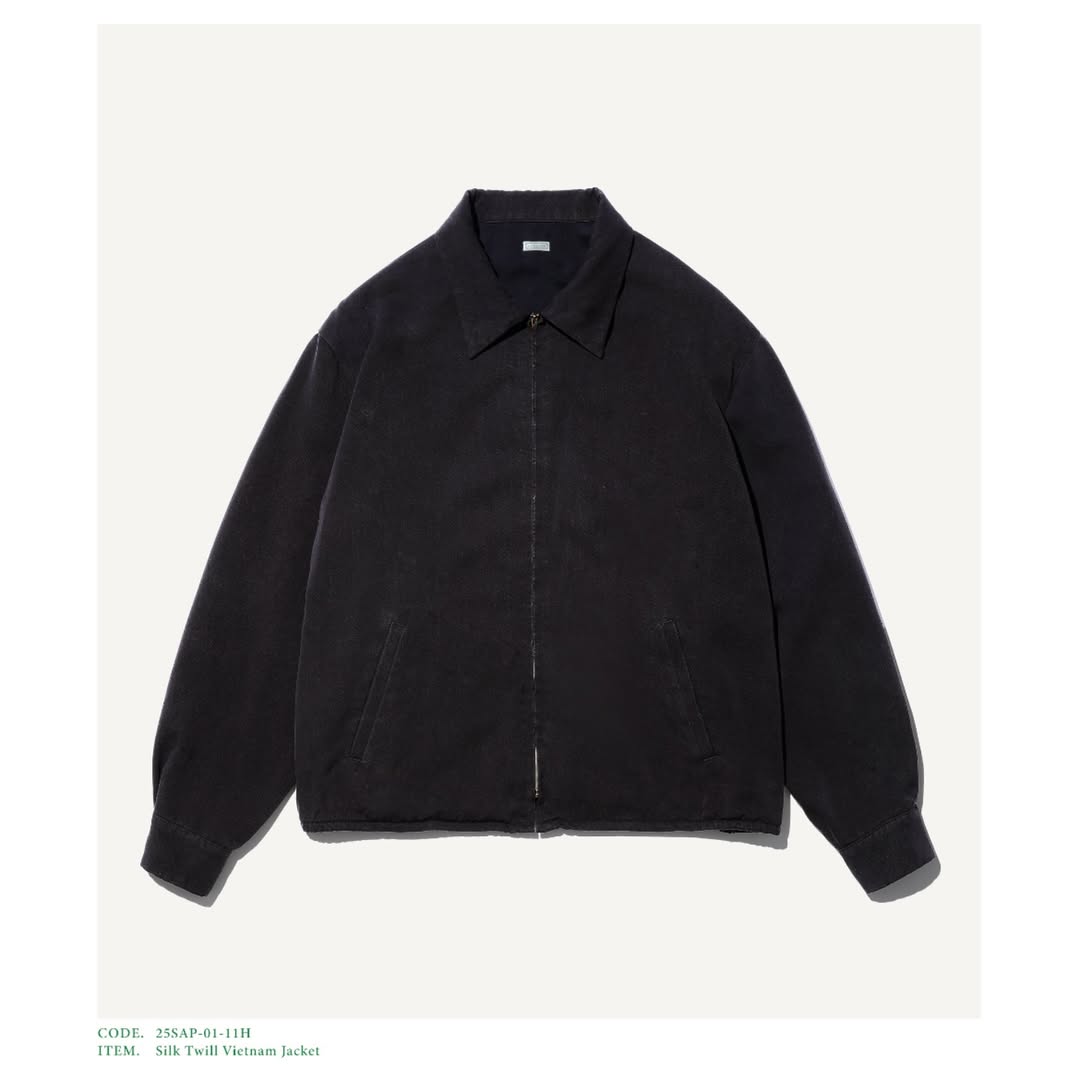 A.PRESSE 25SS Silk Twill Vietnam Jacket