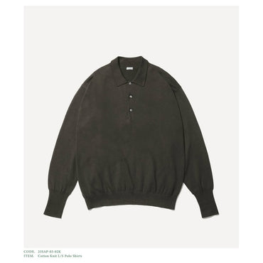 A.PRESSE 25SS Cotton Knit L/S Polo Shirts
