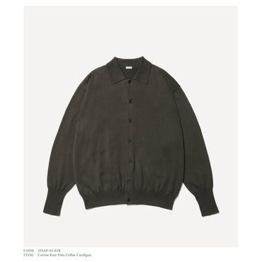 A.PRESSE 25SS Cotton Knit Polo Collar Cardigan