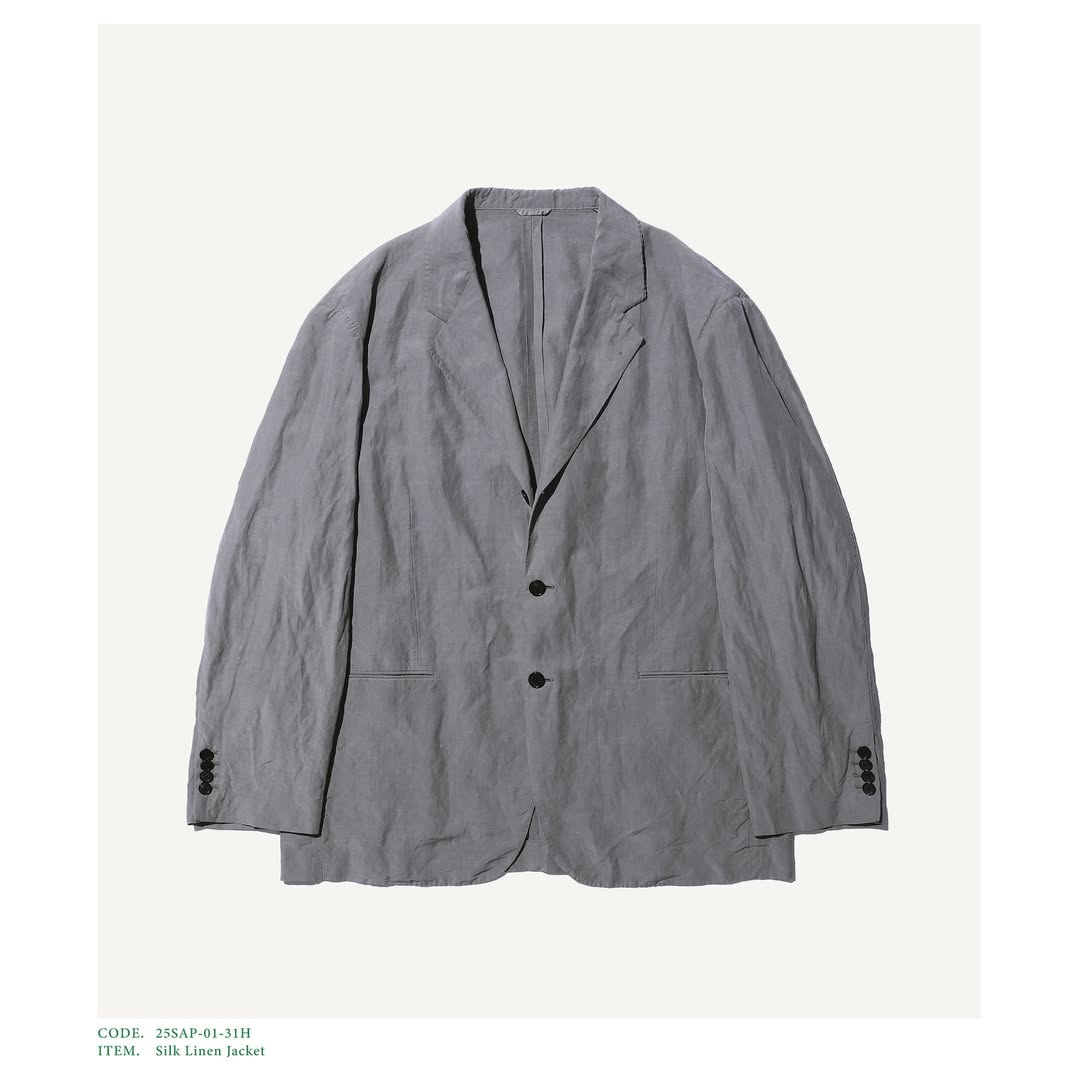 A.PRESSE 25SS Silk Linen Jacket