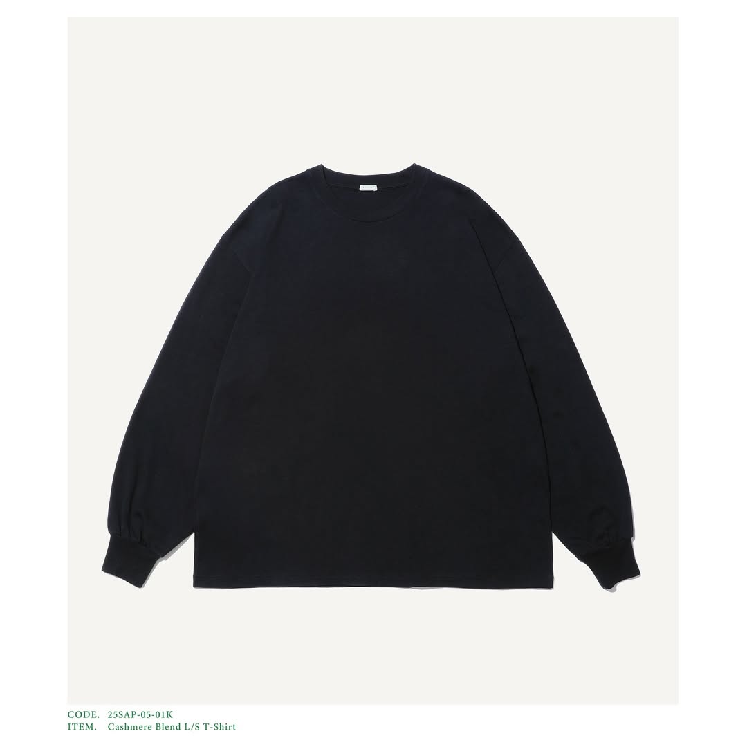 A.PRESSE 25SS Cashmere Blend L/S T-Shirt