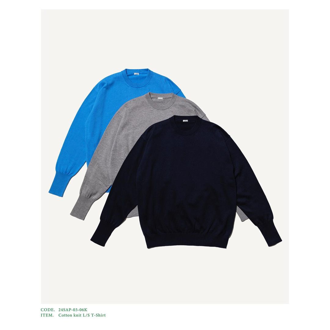 A.PRESSE 24SS Cotton knit L/S T-Shirt – Vintage Concept Store