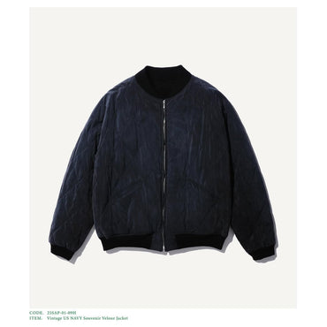 A.PRESSE 25SS Vintage US NAVY Souvenir Velour Jacket