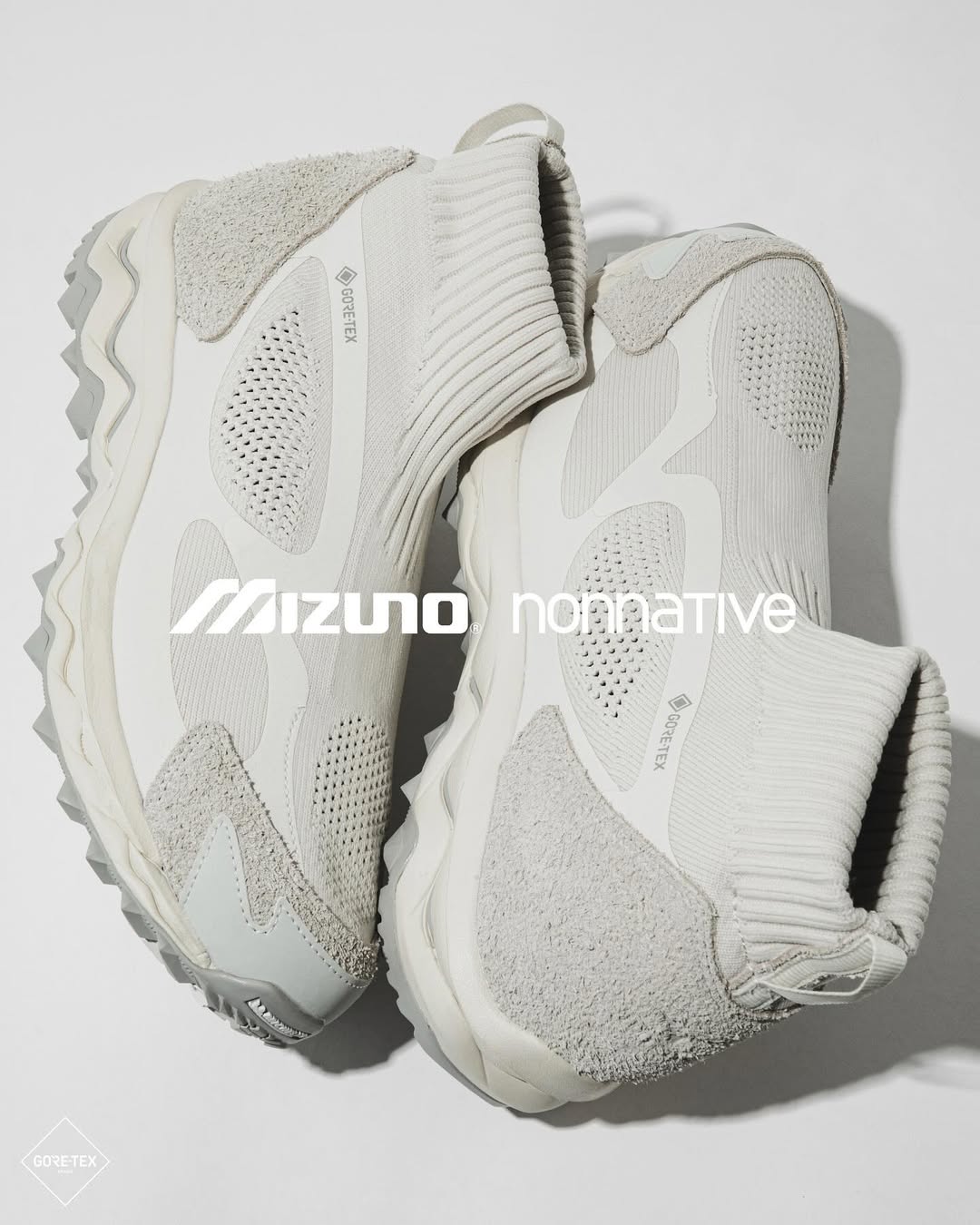 nonnative × Mizuno / WAVE MUJIN TL MID GTX “OFF WHITE”