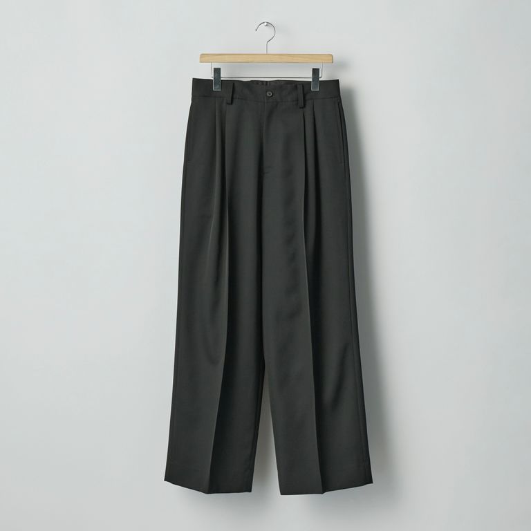 ssstein 25AW Long Wide Trousers(2/90 WOOL GABARDINE)