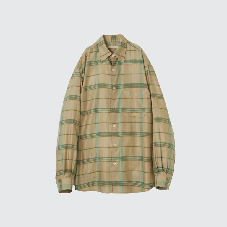 YOKE 25SS Plaid Regular Collar Shirt