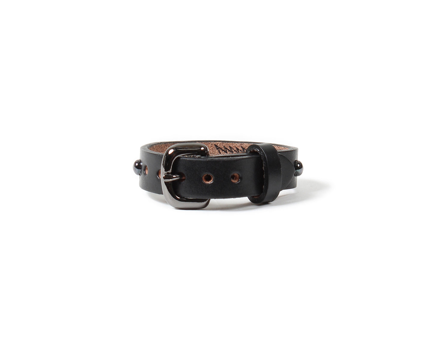 WACKO MARIA x WOLF’S HEAD / STUDS LEATHER WRIST BAND