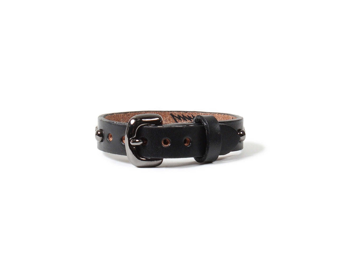 WACKO MARIA x WOLF’S HEAD / STUDS LEATHER WRIST BAND