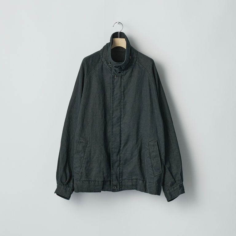 ssstein 25AW Heavy Linen Herringbone Zip Jacket