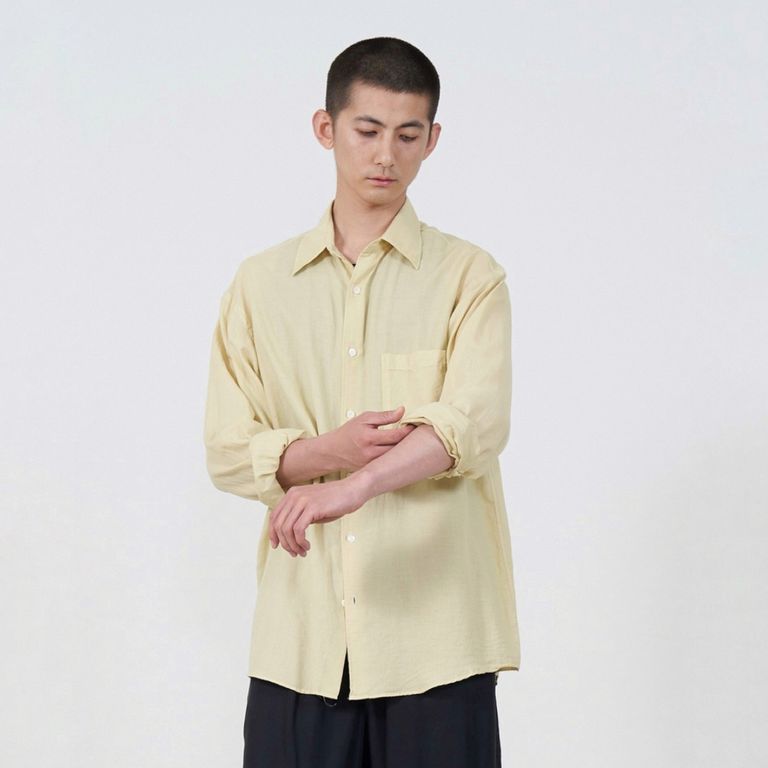 YOKE 25SS Garment Dyed Cotton Silk Twill Shirt