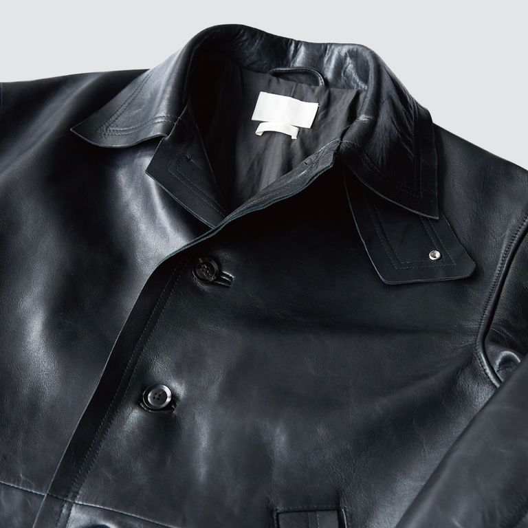 YOKE / Cut-Off Leather Car Coat