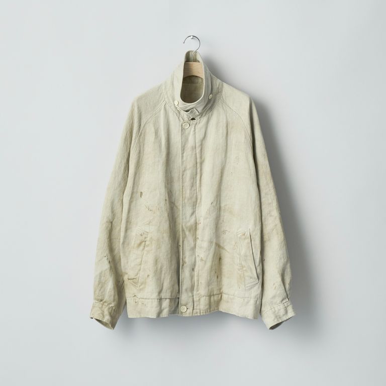 ssstein 25AW Heavy Linen Herringbone Zip Jacket