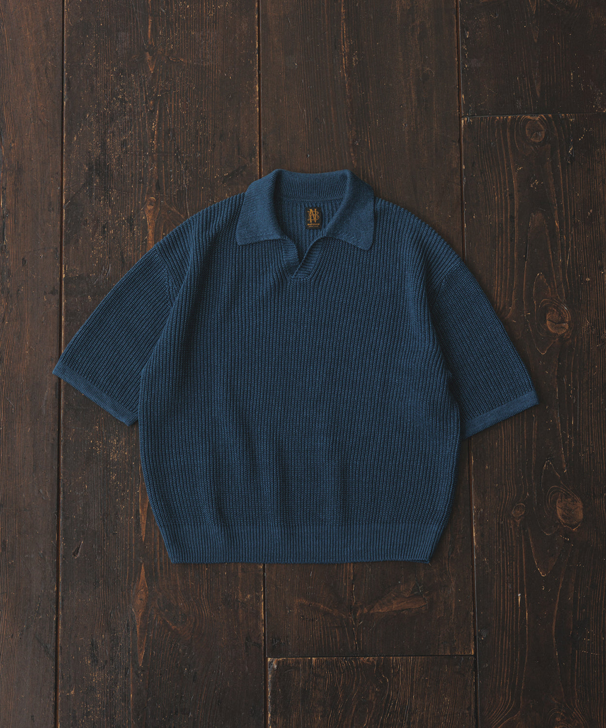 BATONER for ADAM ET ROPE' / FADE COLOR LINEN HALF SLEEVE SKIPPER