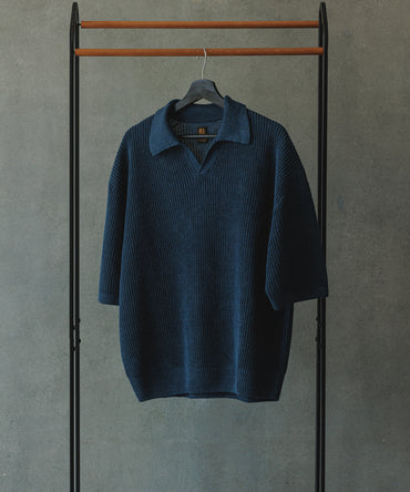 BATONER for ADAM ET ROPE' / FADE COLOR LINEN HALF SLEEVE SKIPPER