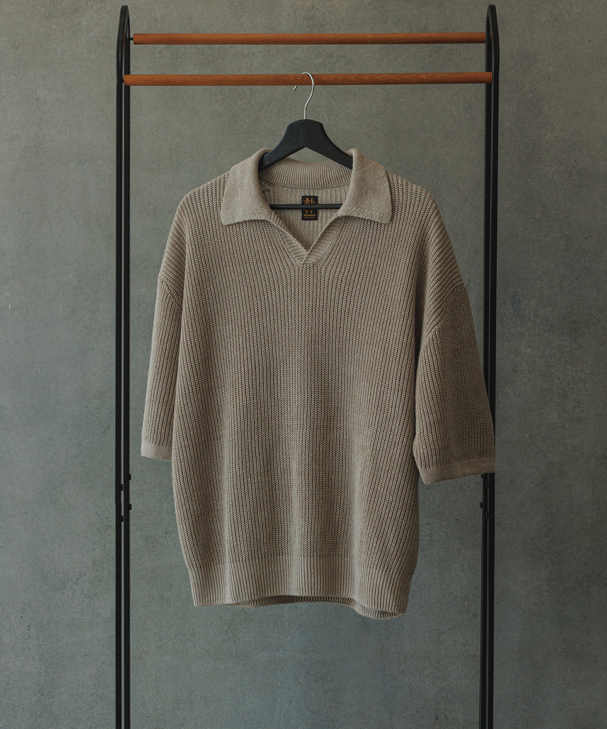 BATONER for ADAM ET ROPE' / FADE COLOR LINEN HALF SLEEVE SKIPPER