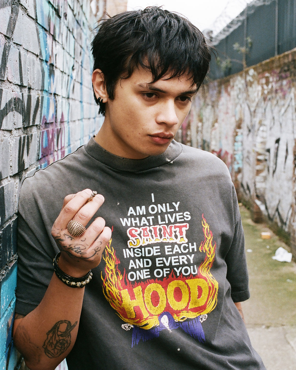SAINT Mxxxxxx x NEIGHBORHOOD / STHD . SS TEE HOOD