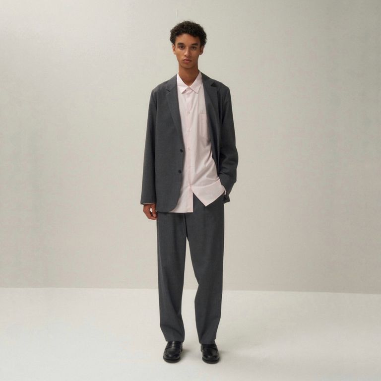 ATON 25AW Wool Tropical Loose Fit Pants