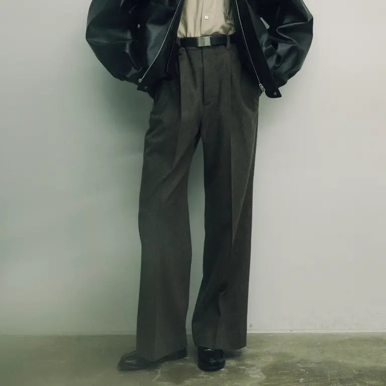 ssstein 25AW Wool Doeskin Flare Trousers