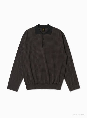 BATONER 26AW BLOWSING POLO LONG SLEEVE T-SHIRT