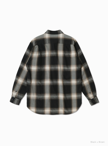 BATONER 26AW OMBRE CHECK REGULAR COLLAR SHIRT